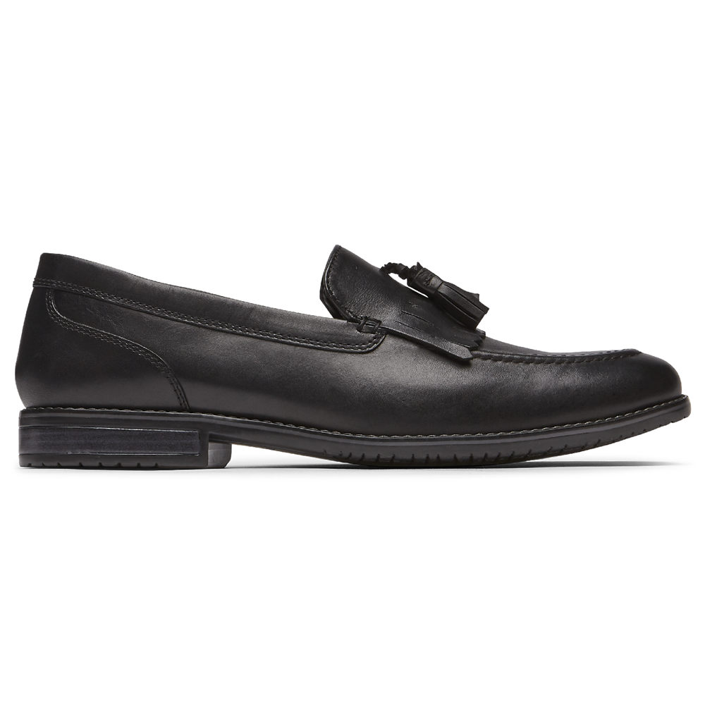 Rockport Singapore Mens Loafers - Style Purpose 3 Tassel Black - EB4937506